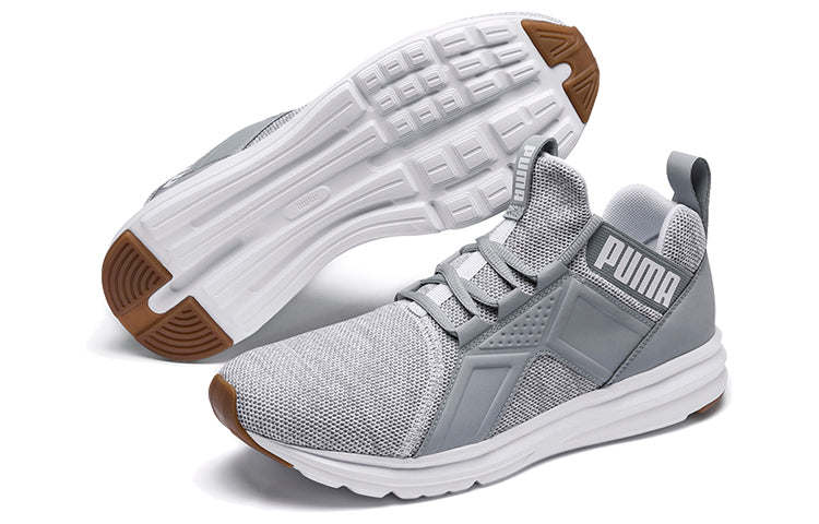 PUMA Enzo Knit Low-top Running Shoes Grey/White 191635-06
