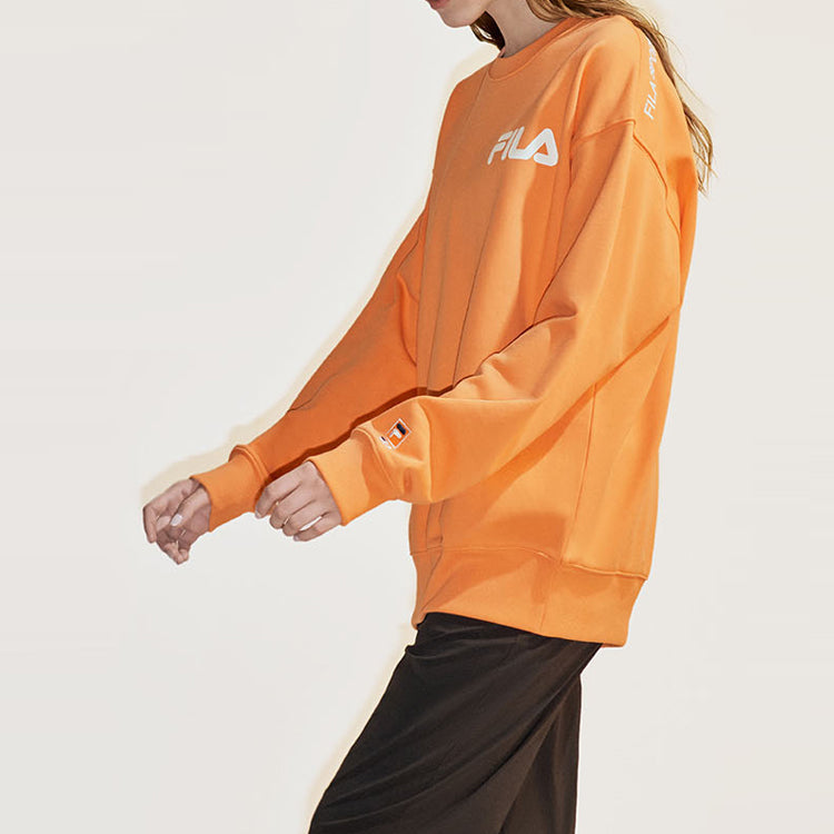 FILA FUSION Alphabet Logo Printing Sports Round Neck Pullover Unisex T11U038205F-OR