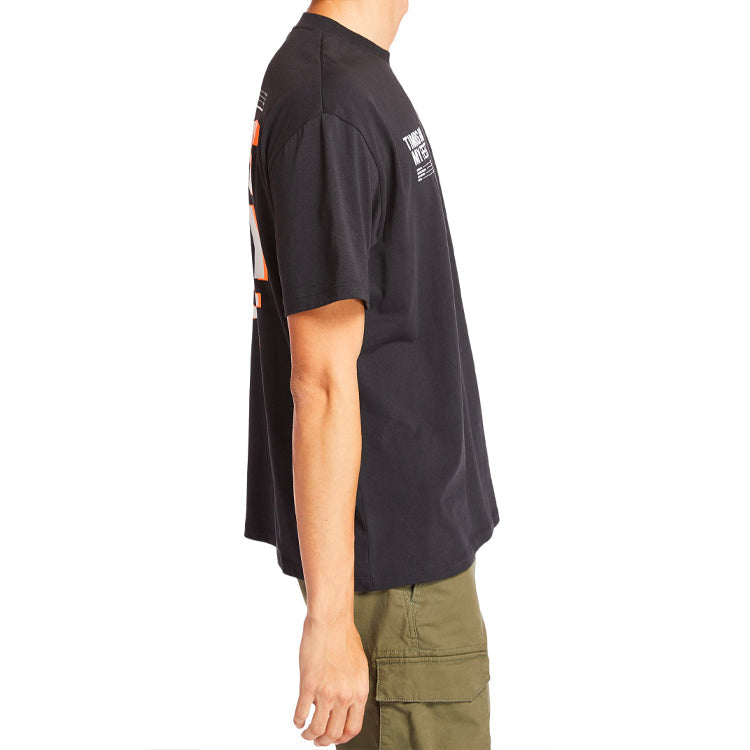 Men's Timberland SS20 Slogan Printing Short Sleeve Black A28NN001