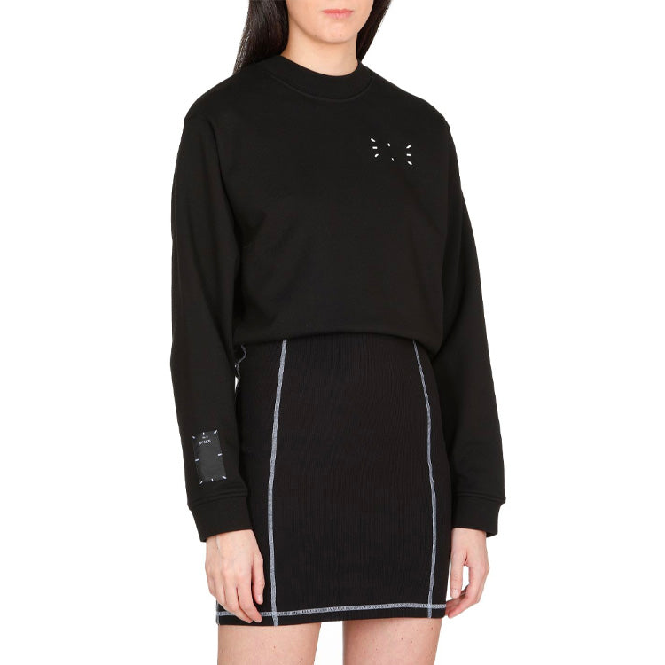 (WMNS) Alexander McQueen SS21 Round Neck Pullover Long Sleeves Sweatshirt 'Black' 624675-RQR2-01000