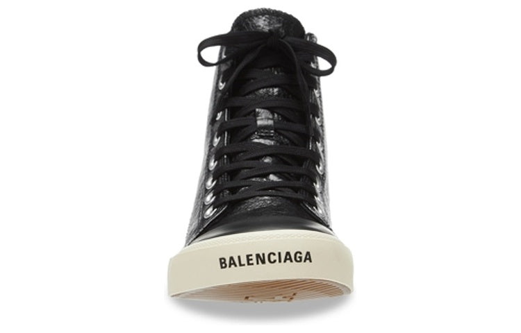 (WMNS) Balenciaga Paris High Top Sneakers 'Black Leather and White Rubber' 688756W3RCA1090