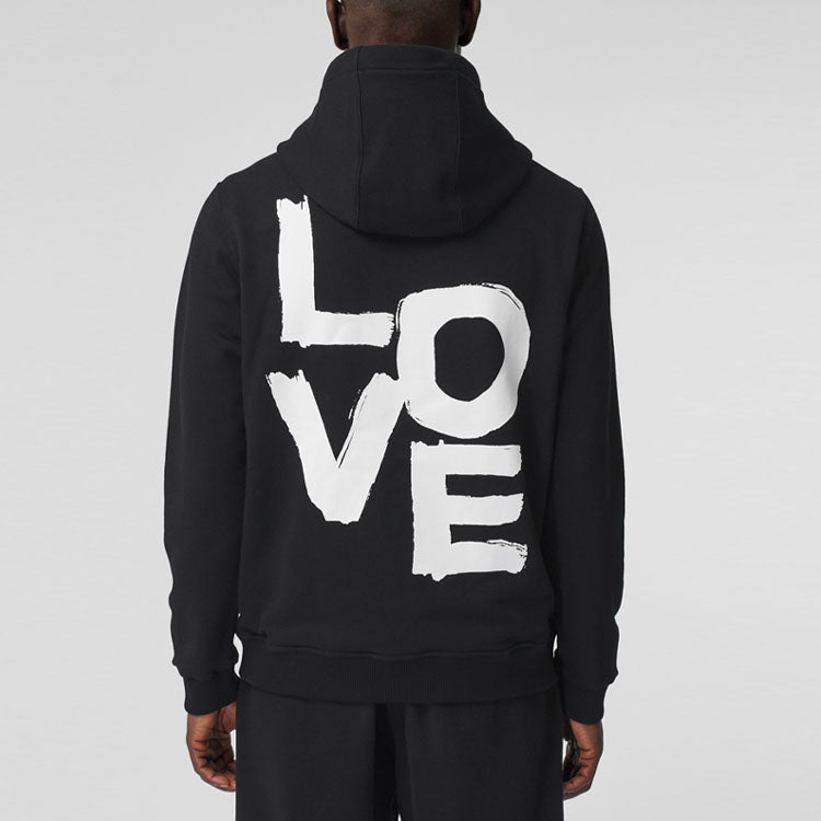 Men's Burberry Love Alphabet Printing Black 80375821