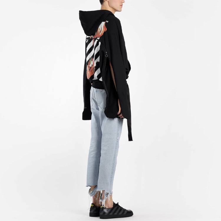 Off-White Diag Fire Back Zip Hoodie OMBB025S181920781088-BK
