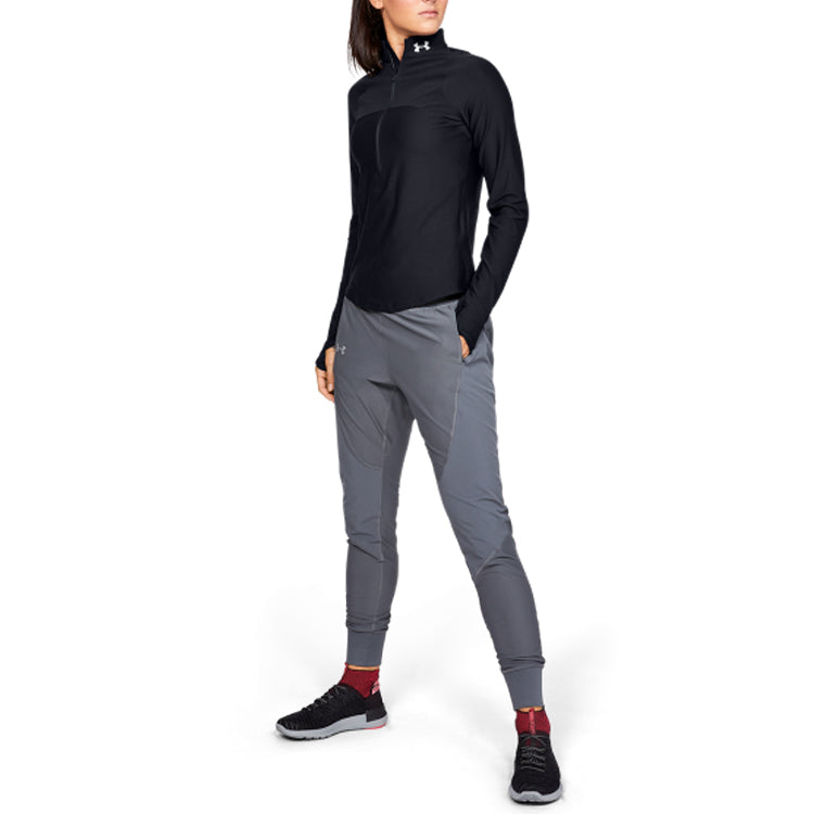 (WMNS) Under Armour Qualifier Hybrid 1/2 Zip Jacket 'Black' 1326512-001