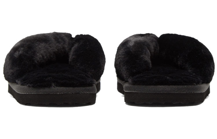 (WMNS) PUMA Fluff Flip Slide 'Black Team Gold' 384938-01