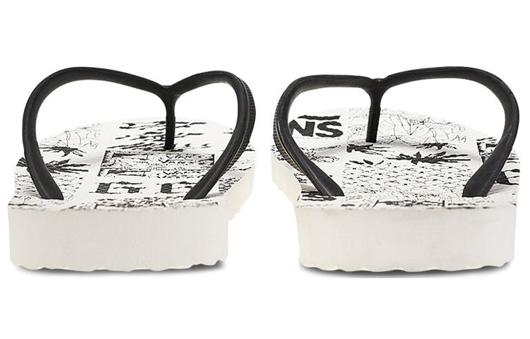 Vans Makena Fashion Unisex Black White Slippers 'Black White' VN0A3MTLW85