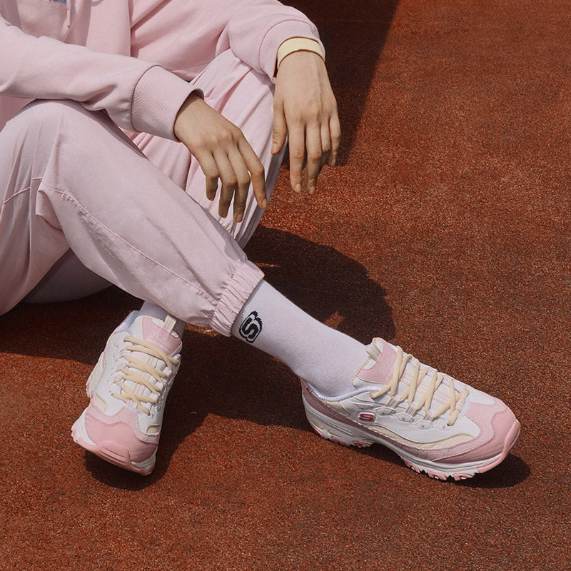(WMNS) Skechers D'Lites 1.0 Sneakers Pink/Yellow 149906-PKYL