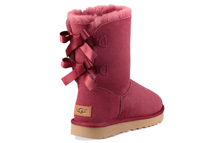 (WMNS) UGG Bailey Bow II 'Rose Red' 1016225-GAR