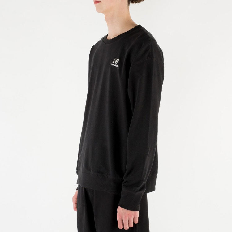 New Balance SS22 Embroidered Logo Sports Round Neck Pullover Black UT21501-BK