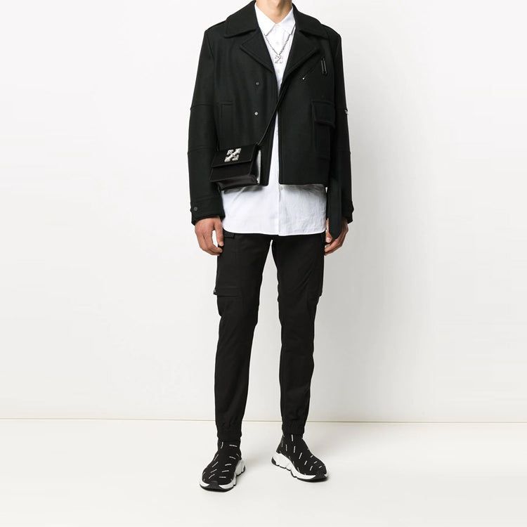 Off-White Arrow LeatherMessengerBag Unisex Black OMNA111F20LEA0011000