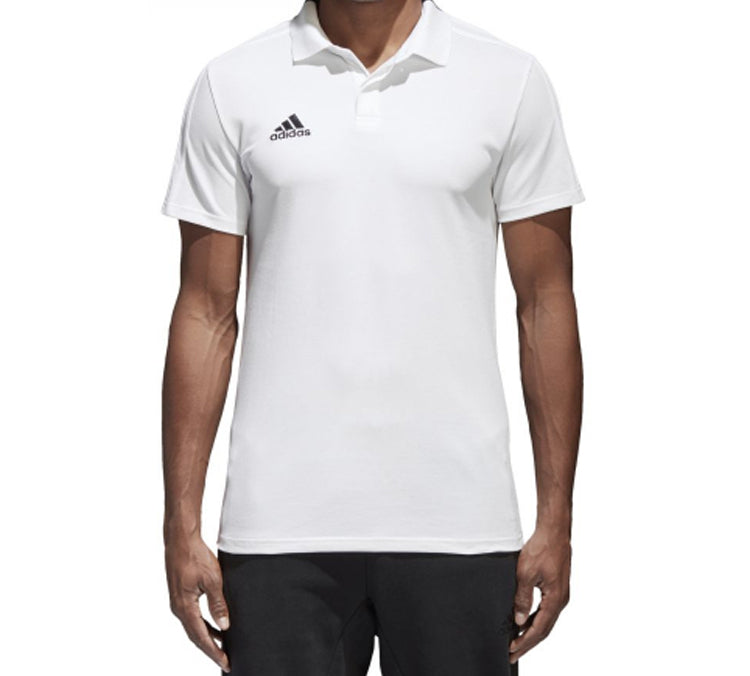 adidas Logo Short Sleeve Polo Shirt White CF4377