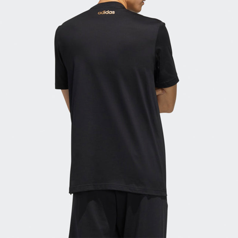 adidas M Ess Br Tee Sports Stylish Round Neck Short Sleeve Black FM3441