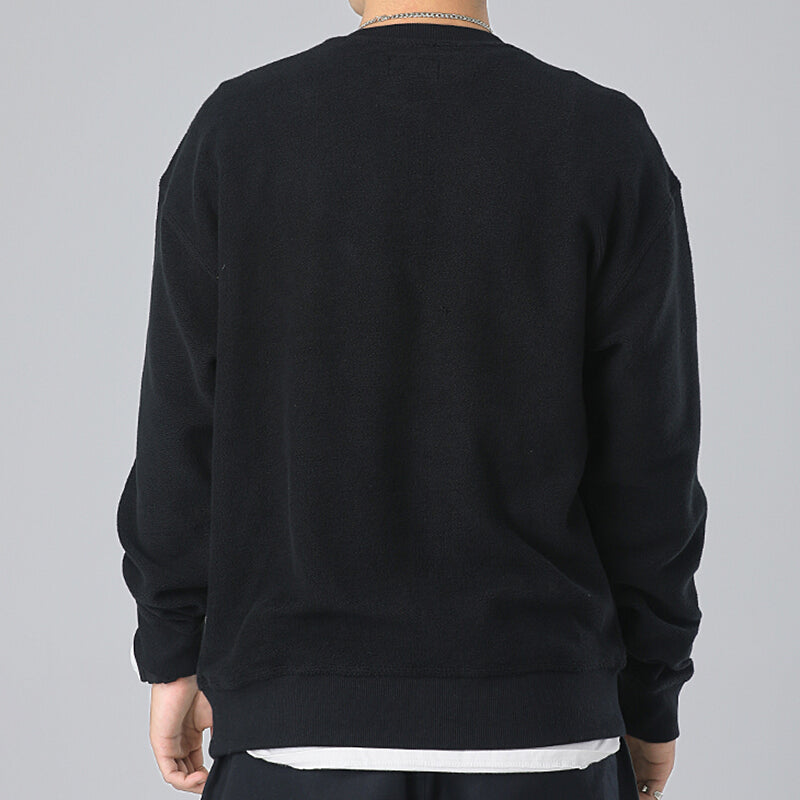 Converse Slogan Long-sleeve Round-neck Sweater Men Black 10019956-A01