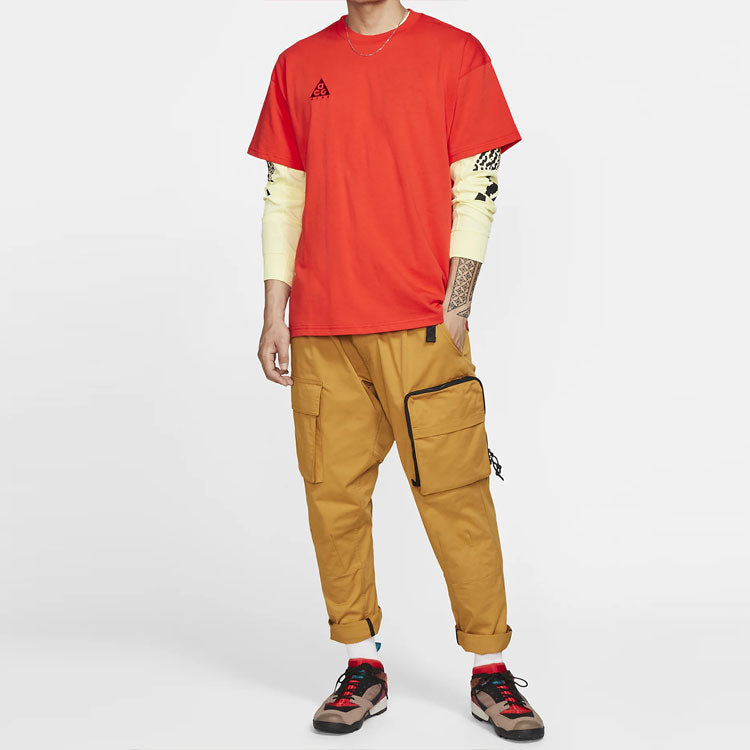 Nike ACG Small Logo Casual Short Sleeve Red BQ7343-634