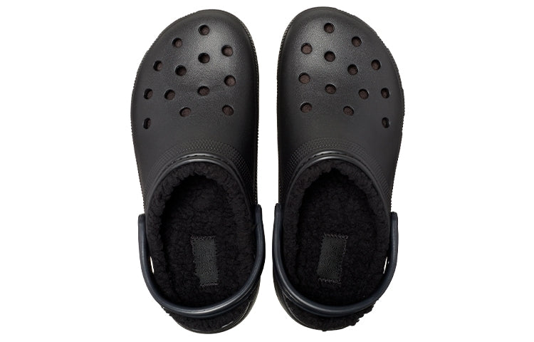 (WMNS) Crocs Classic Platform Lined Clog 'Black' 207938-001