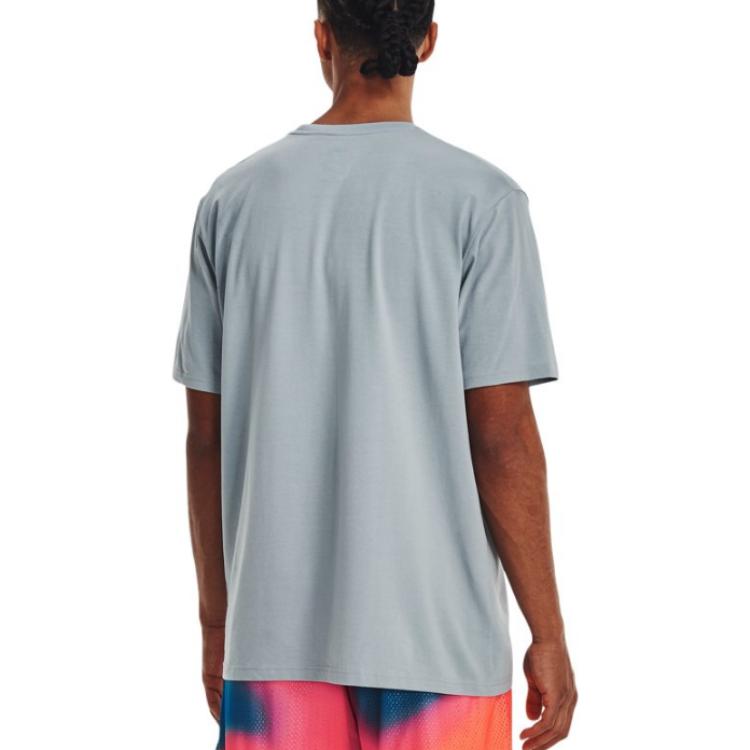 Under Armour Curry Mothers Day Logo T-shirt 'Grey Pink' 1378028-465