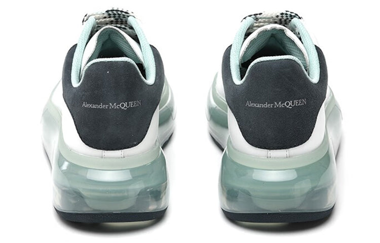 (WMNS) Alexander McQueen Transparent Sole Oversized Sneakers 'White Green' 666893WHXMA9995