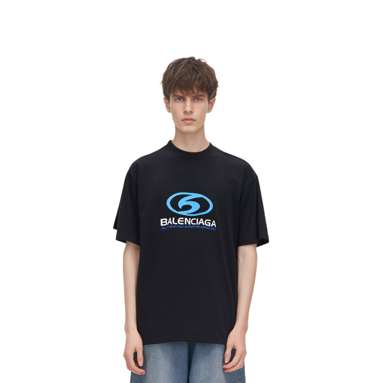Balenciaga Surfer T-shirt 'Black Blue' 764235TPVU61165