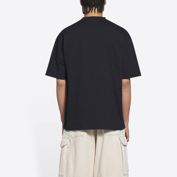 Balenciaga Retail Therapy T-Shirt Medium Fit 'Black Yellow' 612966TLVB11361