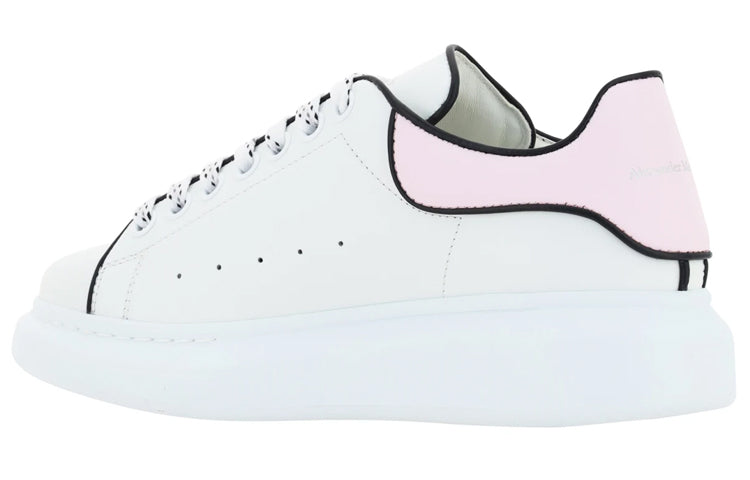 (WMNS) Alexander McQueen Oversized Leather Sneakers 'White Pink' 733003WHJE58845