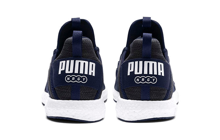 PUMA Mega Energy Heather Knit Low Running Shoes Black/White/Blue 191095-03