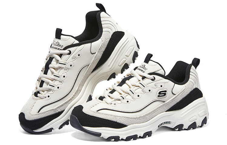 (WMNS) Skechers Arch Fit D'lites 'White Black' 896264-NTBK