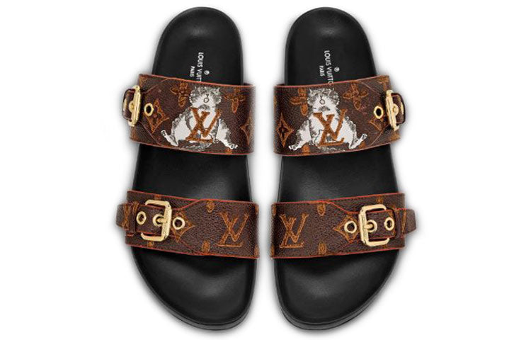 (WMNS) LOUIS VUITTON LV Bom Dia Monogram Flat Mules 'Brown' 1A52HW