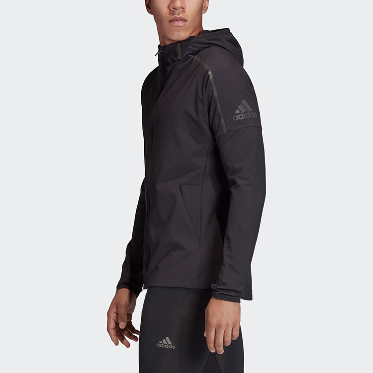 adidas Z.N.E. Jacket M Running Sports Hooded Jacket Black FJ6582