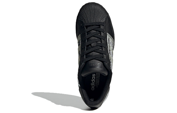 (GS) adidas originals Superstar J 'Black White' FV3762