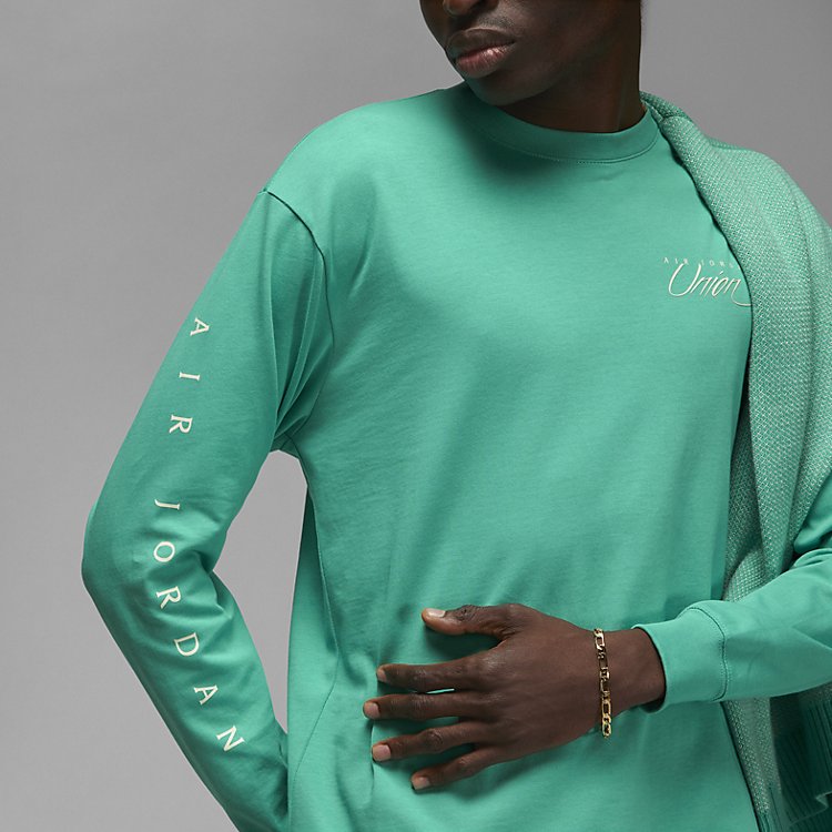 Air Jordan Long-Sleeve Tee x Union 'Kinetic Green' DV7342-370