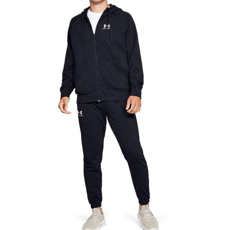 Men's Under Armour UA Fleece Training Sports Jacket Black 1355630-001