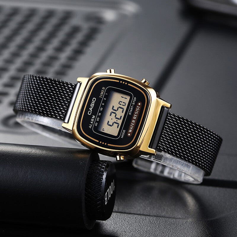 CASIO Male YOUTH Japan / South Korea Fashion Waterproof Mens Black Digital LA670WEMB-1