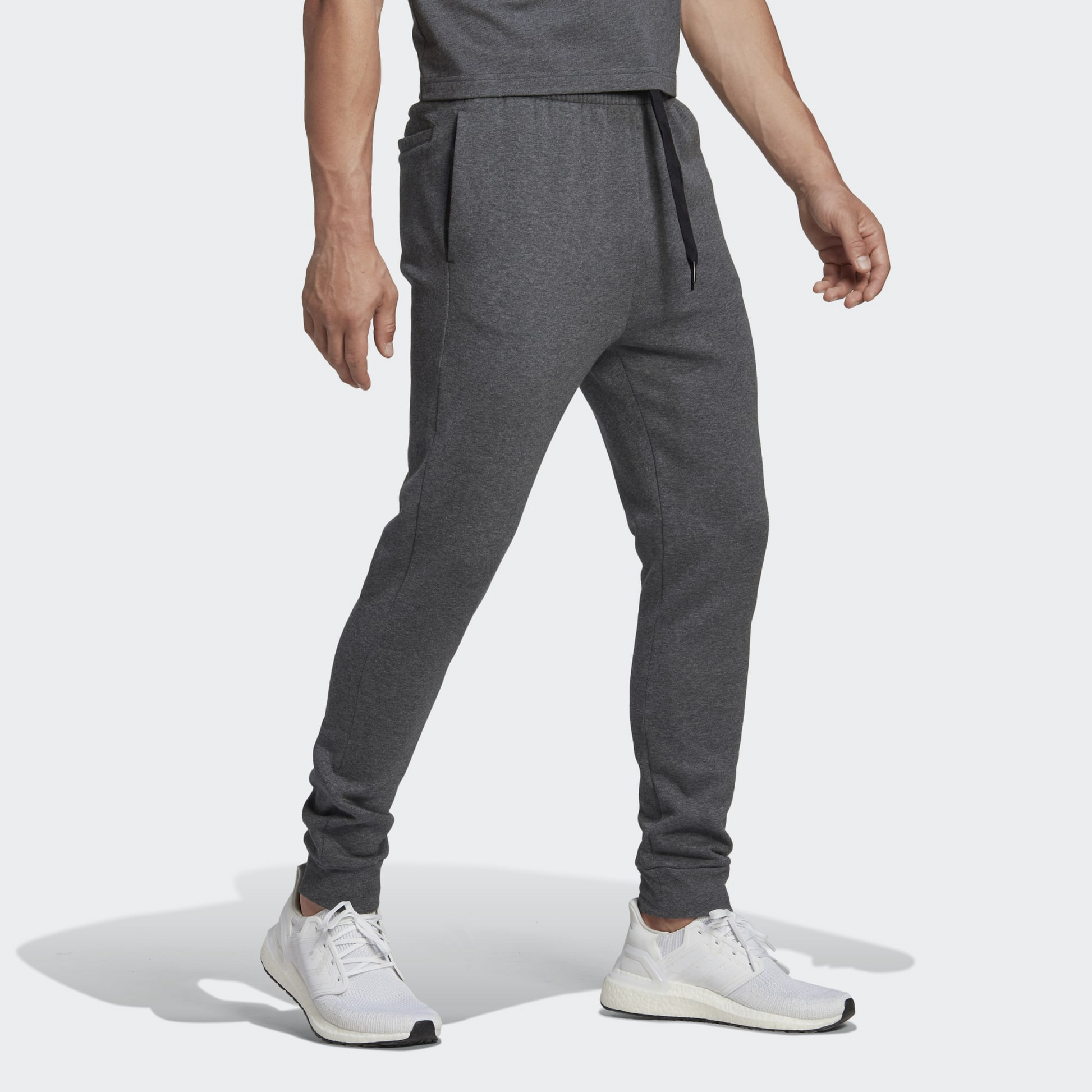 adidas Essentials Fleece Regular Tapered Pants 'Dark Grey' HL2243