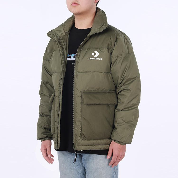 Converse Star Chevron Down Jacket Asia Sizing 'Olive Green' 10023755-A04
