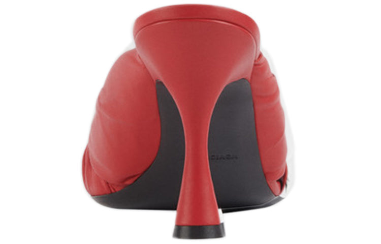 (WMNS) Balenciaga Drapy Sheep Leather Mules Red 617574WA2M06511