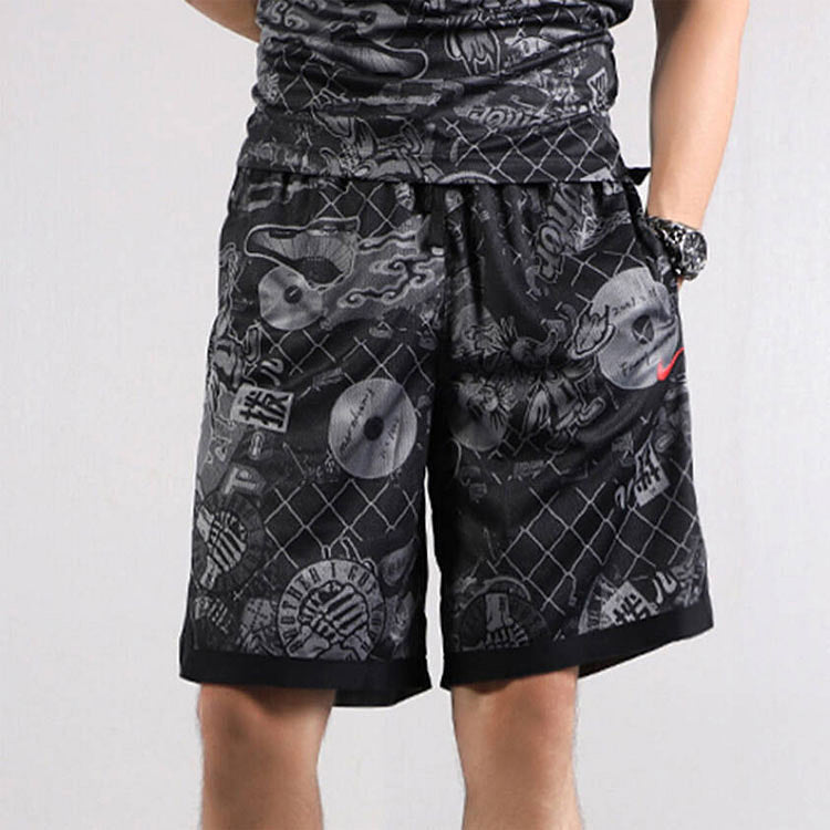 Nike Street Graffiti Basketball Sports Shorts Black CK1183-010