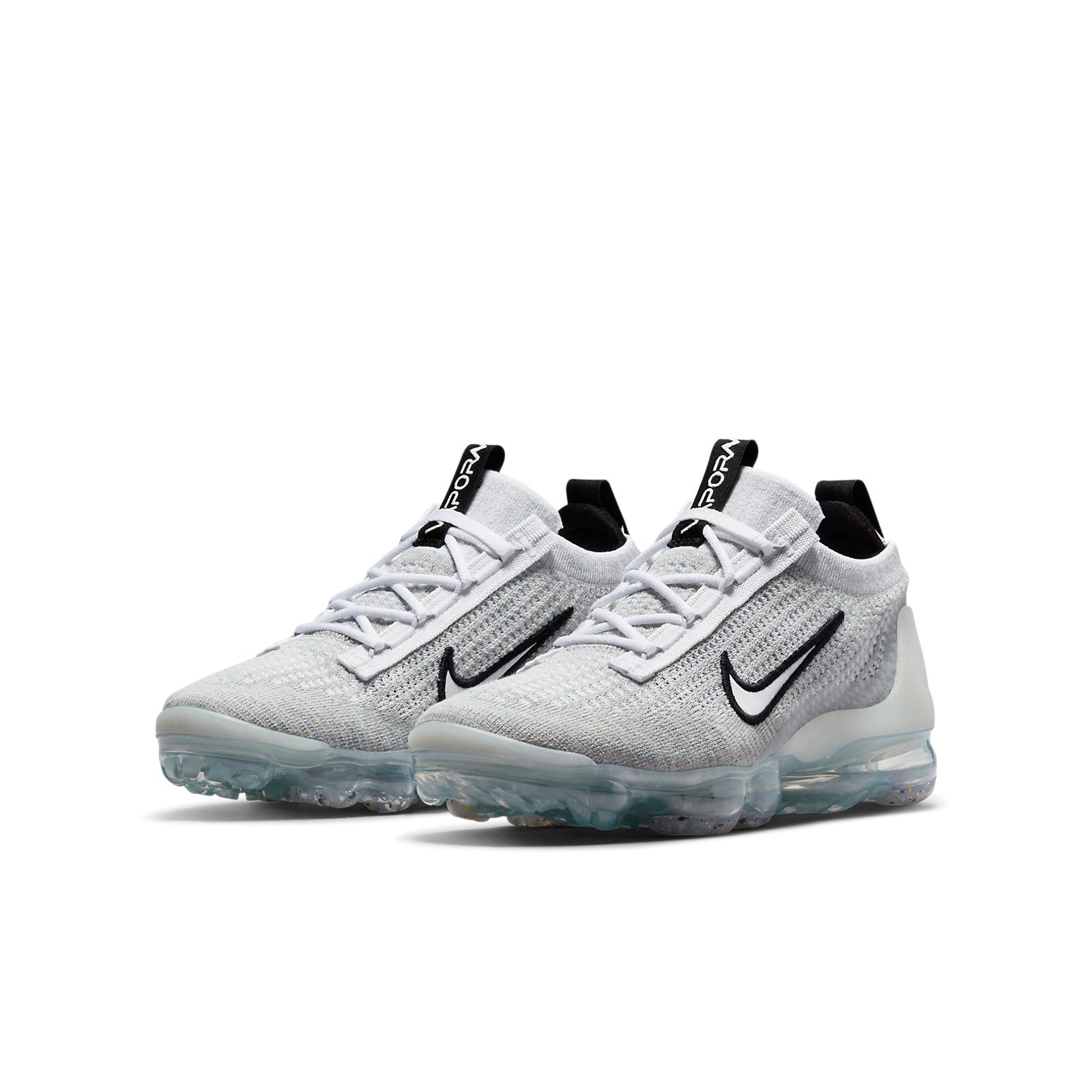 (GS) Nike Air VaporMax 2021 Flyknit 'White Metallic Silver' DB1550-100