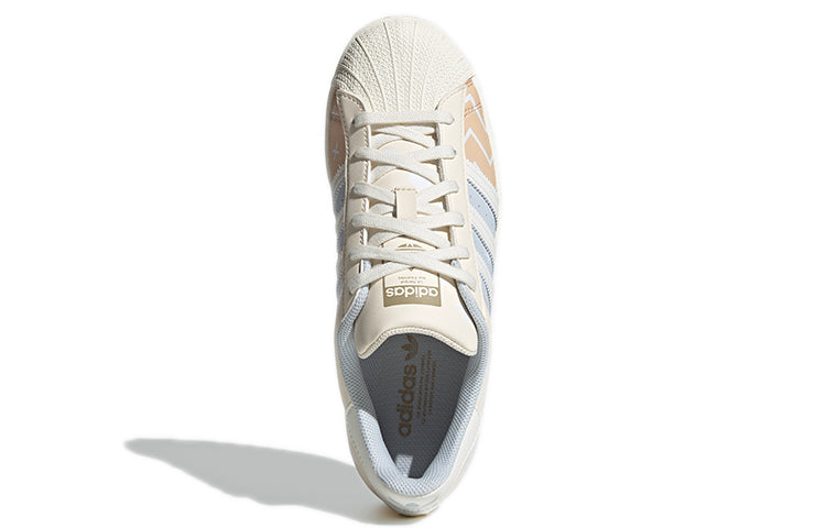 (WMNS) adidas originals Superstar Comfortable Wear-Resistant Sneakers Creamy 'Cream Light Bluegray' GW3310