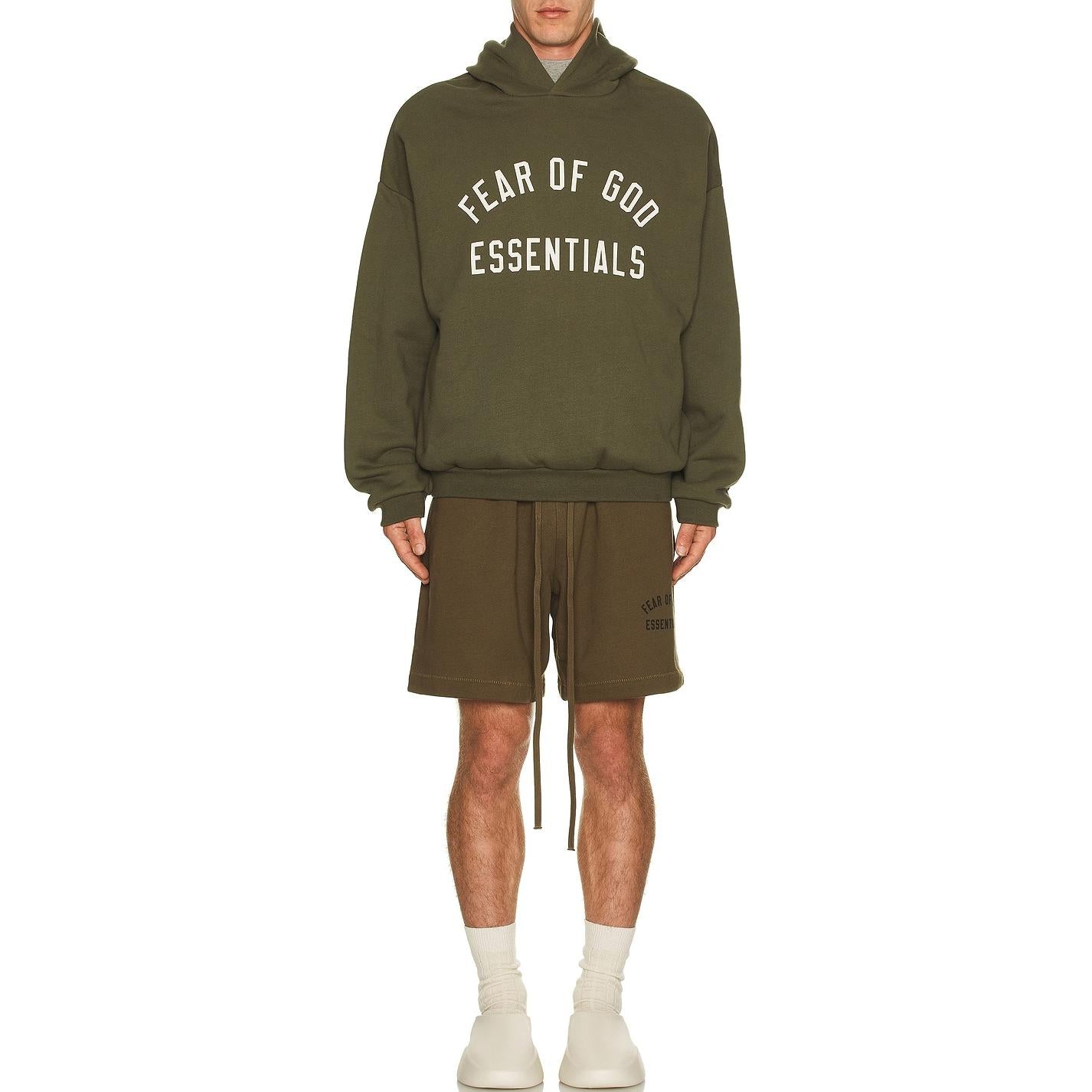 Fear of God Essentials Fleece Soccer Short 'Olive' 160BT242004F