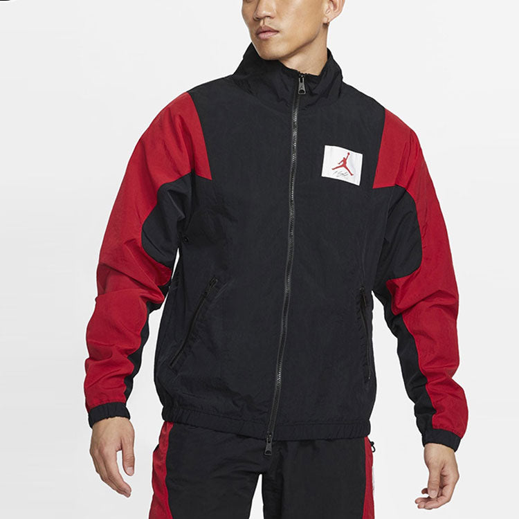 Air Jordan Flight Splicing Casual Sports Stand Collar Jacket Black CV3151-010