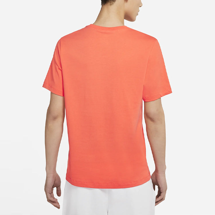 Nike Sportswear Splash Ink Alphabet Printing Sports Short Sleeve Orange DJ5361-840