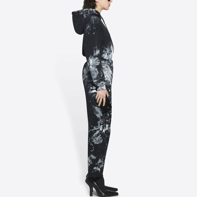 Balenciaga Painter Sweatpants 'Black White' 641589TKVG21070