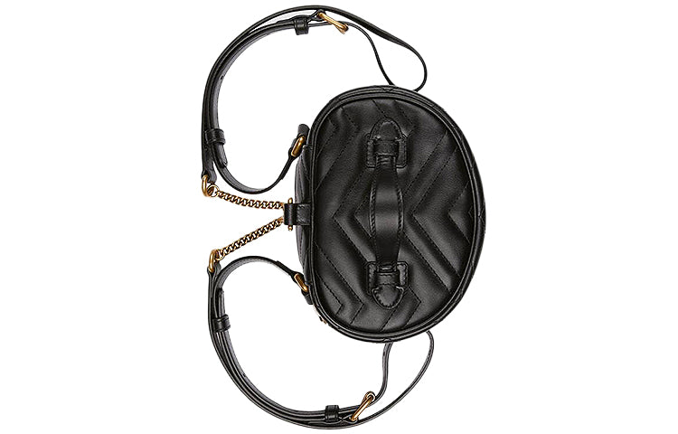 (WMNS) Gucci GG Marmont Series Backpackmini Black 598594-DTDCT-1000