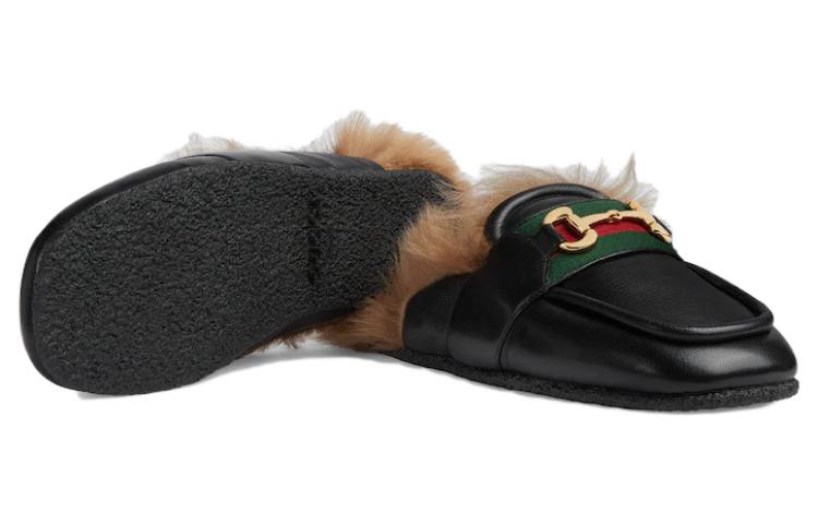 Gucci Horsebit Leather Slippers 'Black Brown' 760778-AACON-1158