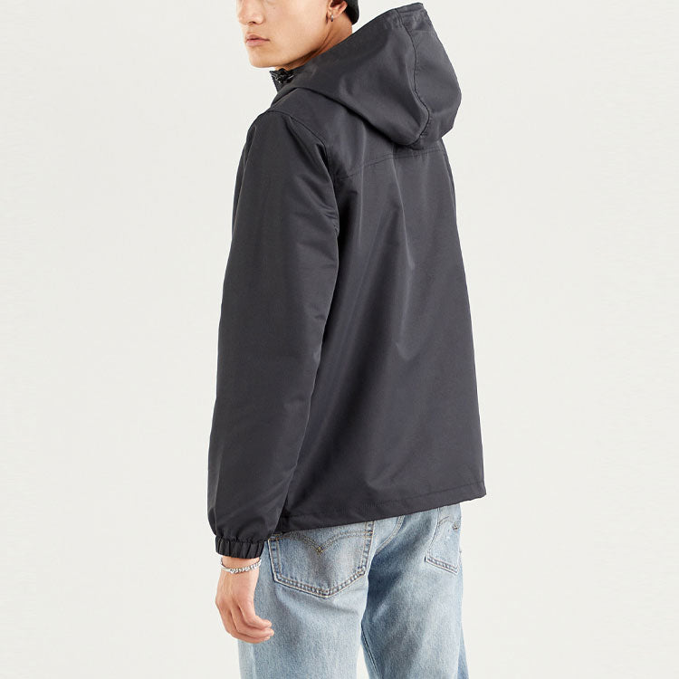 Men's Levis Big Pocket Casual Hooded Jacket Black 28277-0005