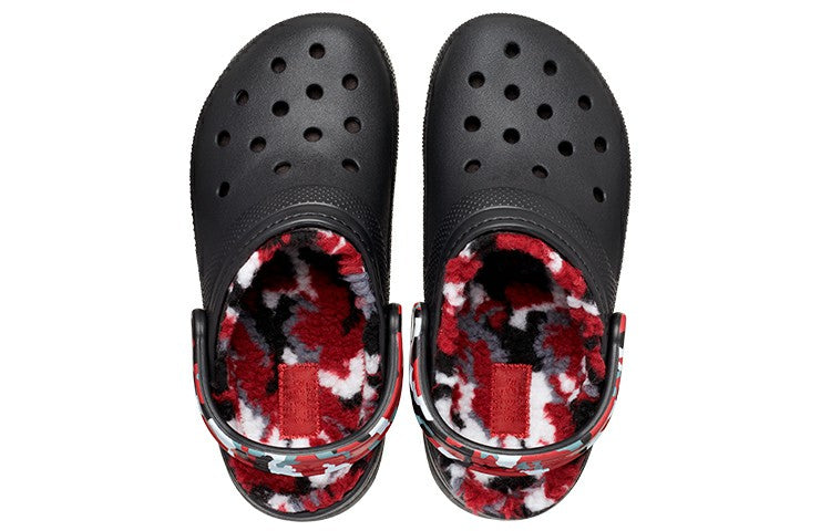 Crocs Classic Lined Camo Clog 'Black & Red' 208047-063