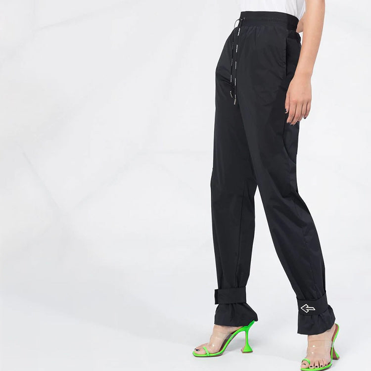 (WMNS) Off-White Sports Pants/Trousers/Joggers Black OWCA079E20FAB0011000