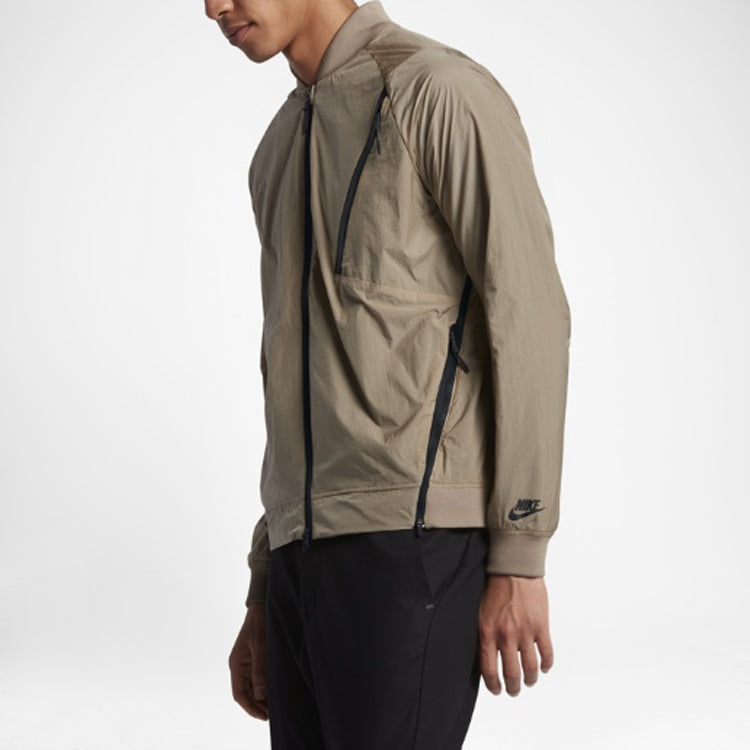 Nike Casual Breathable Sports baseball uniform Jacket Khaki 832191-235
