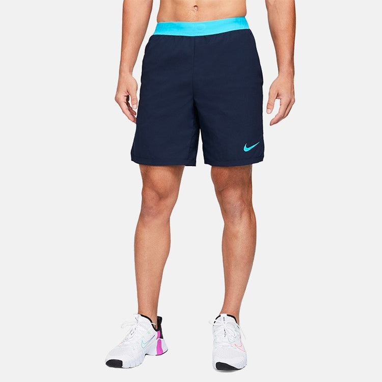 Nike Pro Flex Logo Pattern Casual Sports Shorts Navy Blue Dark blue CJ1958-452