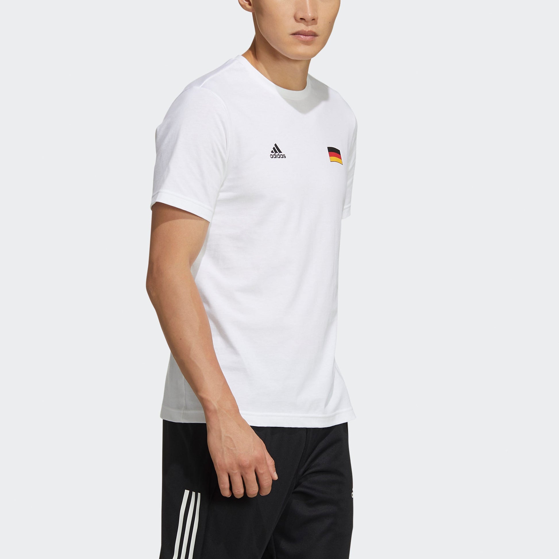 adidas I Am Germany Soccer/Football Sports Knit Round Neck Short Sleeve White GL1997